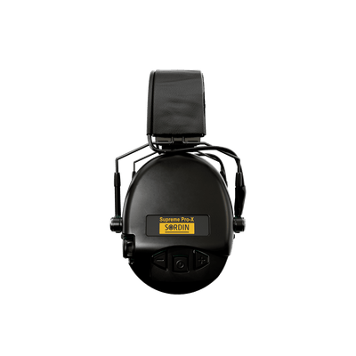 Sordin Supreme Pro-X SFA electronic earmuffs, black, left view
