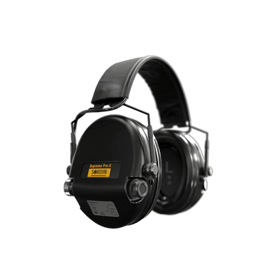 Sordin Supreme Pro-X SFA electronic earmuffs, black, right side view