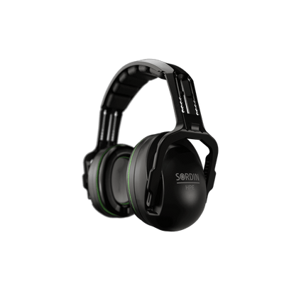 Sordin Classic HPE passive earmuffs, headband, left side view
