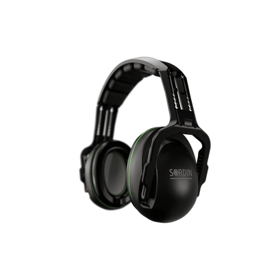 Sordin Classic EXC passive earmuffs, headband, left side view