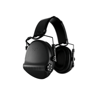 Sordin Supreme X2 BT electronic earmuffs, black headband with gel cushions, right side view