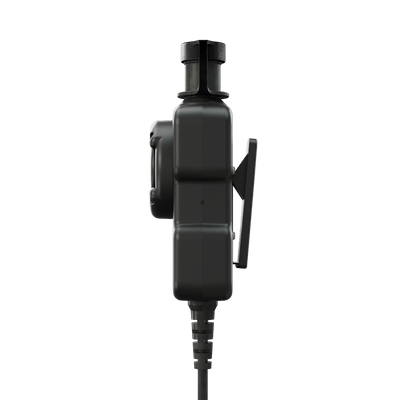 Sordin PTT single-com splashproof push-to-talk unit, detail view