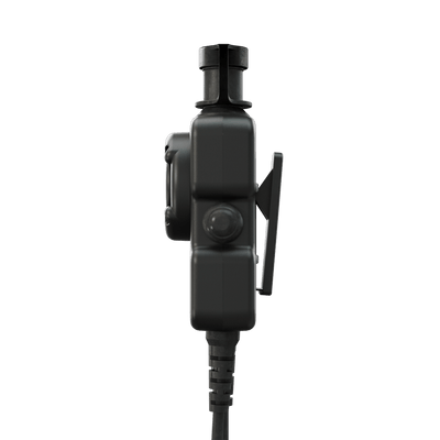 Sordin PTT dual-com splashproof push-to-talk unit, detail view