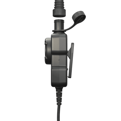 Sordin PTT single-com waterproof push-to-talk unit, detail view