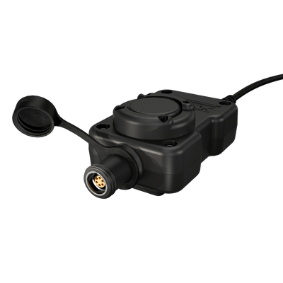Sordin PTT single-com waterproof push-to-talk unit, detail view