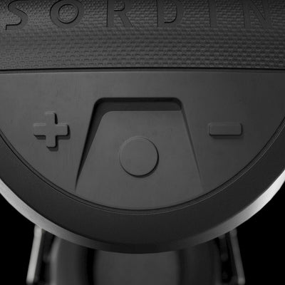Close-up of the Sordin Supreme T2 keypad and control buttons