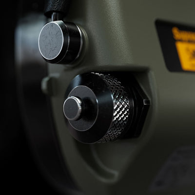 Close-up of the Sordin Supreme Pro-X battery lid